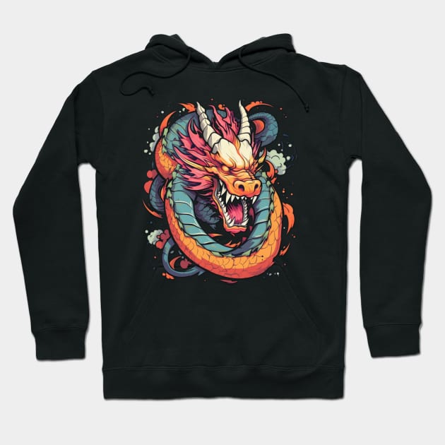 Japanese Dragon design Hoodie by Spearhead Ink